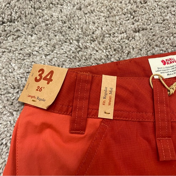 Fjallraven Women's Abisko Lite Trekking Trousers Red Size 26 - Picture 6 of 12